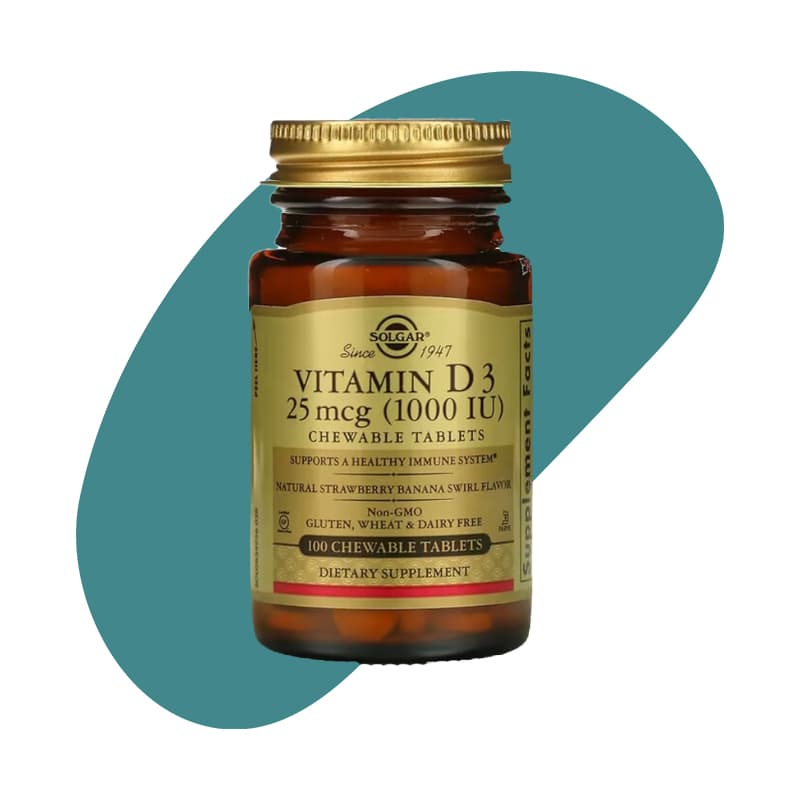 Vitamin D3, 25 mcg (1,000 IU)