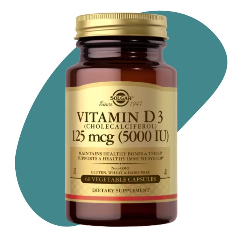 Vitamin D3 (Cholecalciferol) 125 mcg (5,000 IU) Vegetable Capsules