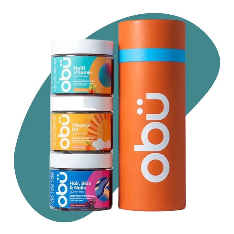 Obu Travel Pack 2 – Adult Multivitamin / Vitamin D / Hair Skin & Nails